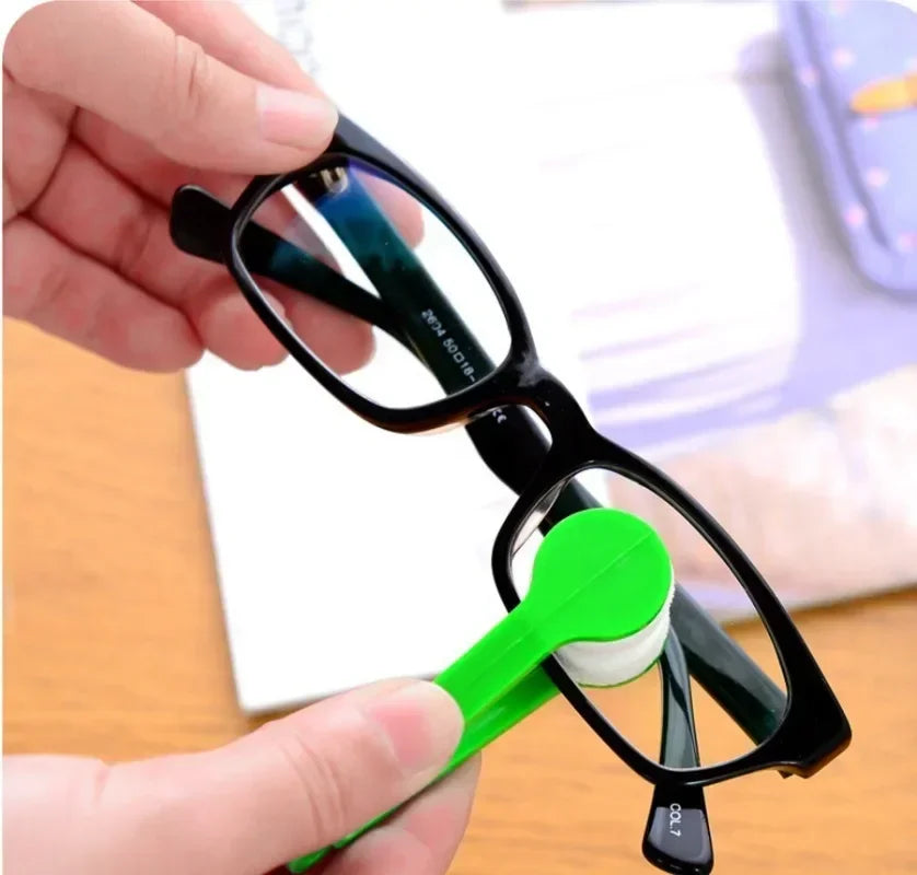 Two-Side Microfiber Glasses Cleaning Brush | Portable Lens Cleaner