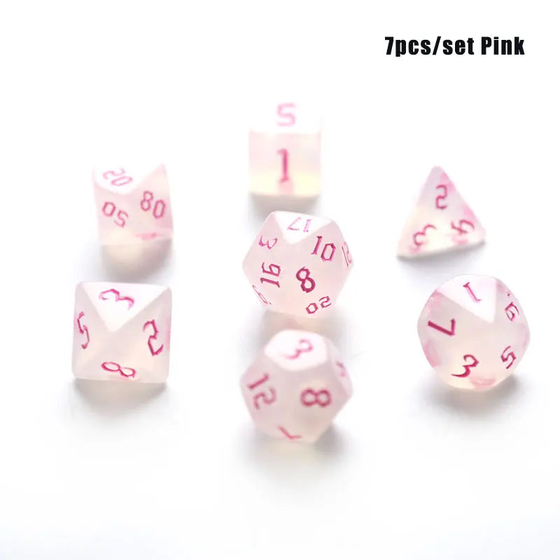 7-Piece Polyhedral Dice Set D4–D20 | DnD RPG Acrylic Dice