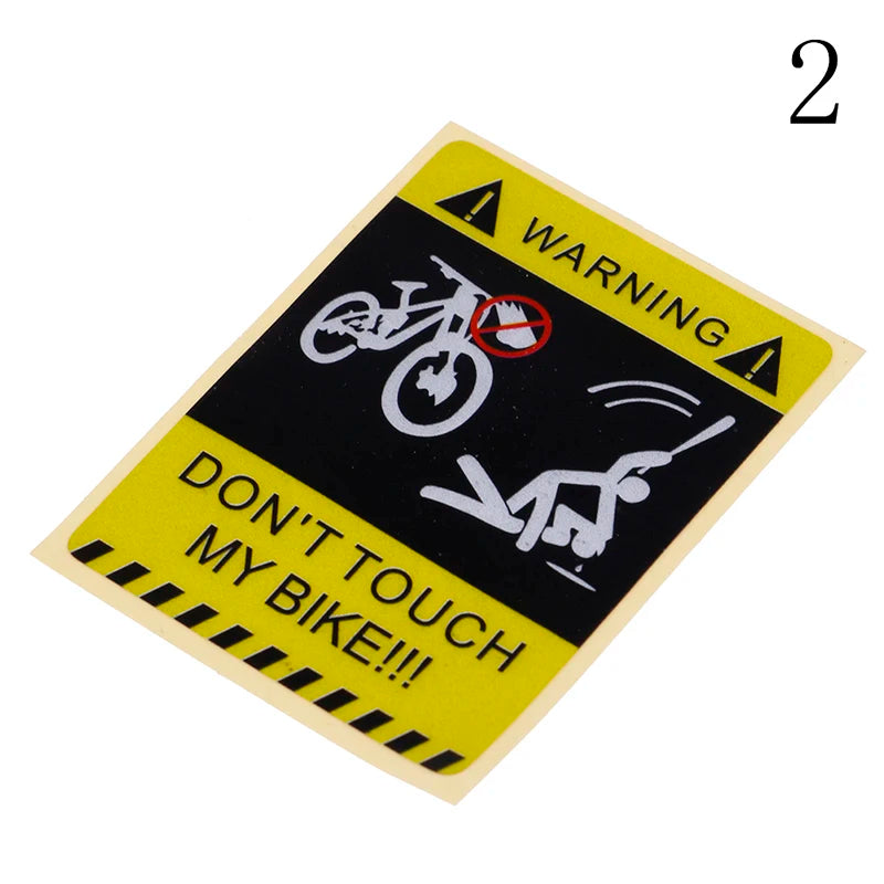 Don't Touch My Bike Waterproof Reflective Warning Decal Yellow