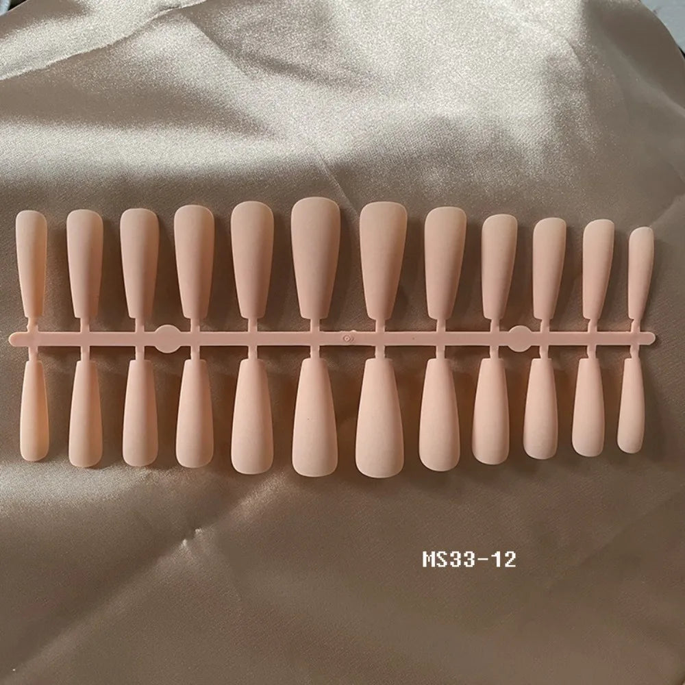 Matte Ballerina False Nails – 24pc French DIY Nail Tips