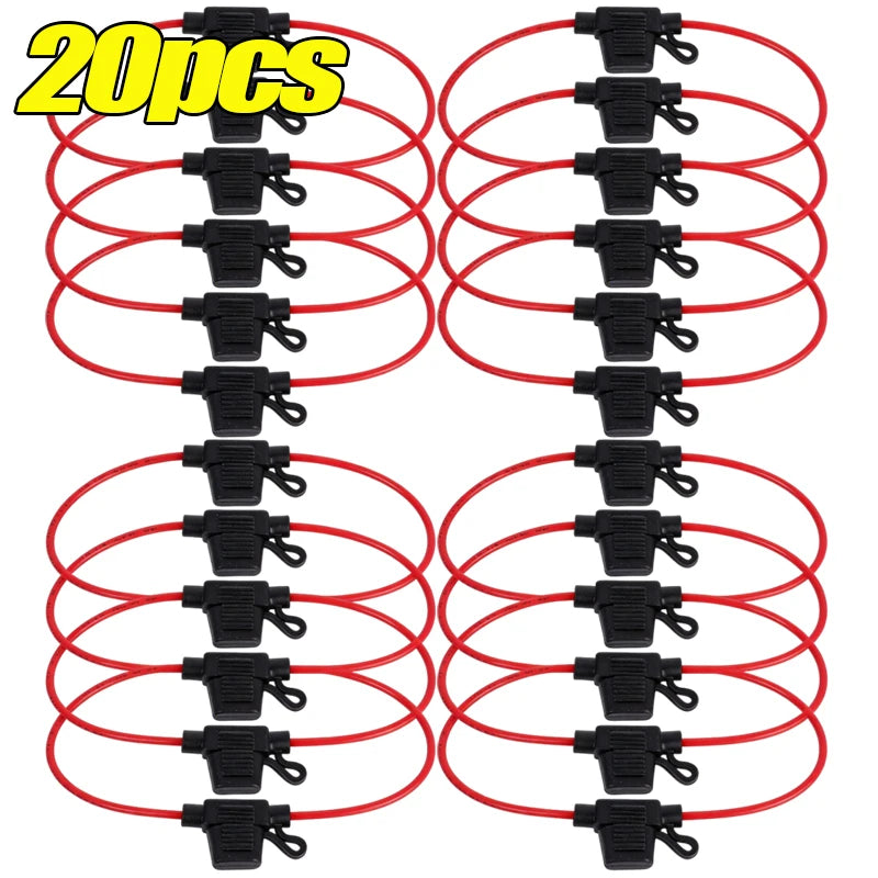 Mini Blade Inline Fuse Holder Splash-Proof 12V 30A – 5–20 Pack
