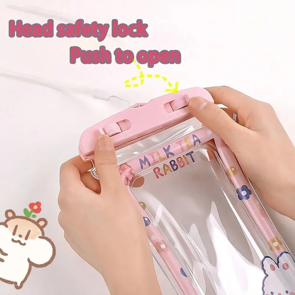 Waterproof Cartoon Rabbit Phone Bag – Shockproof Crossbody Case
