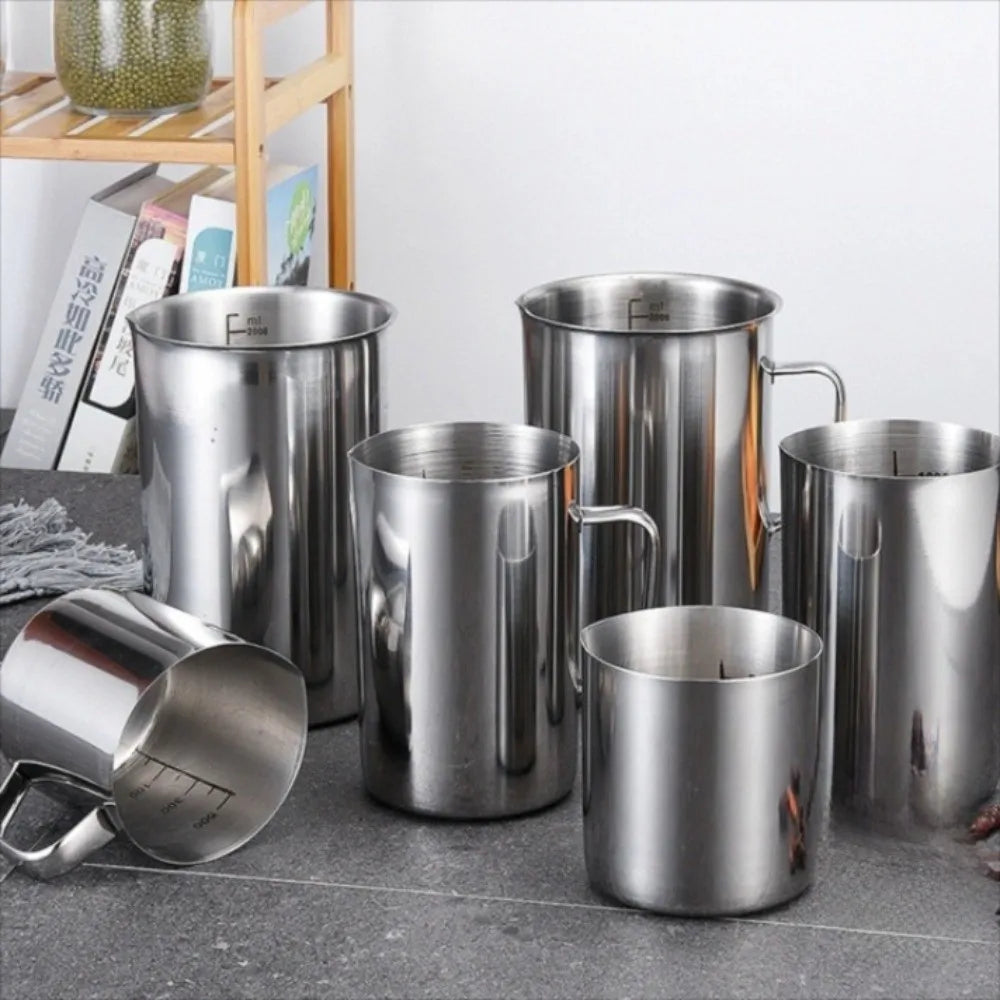 Stainless Steel Measuring Cup 500ml–2000ml | Milk Frothing Pitcher