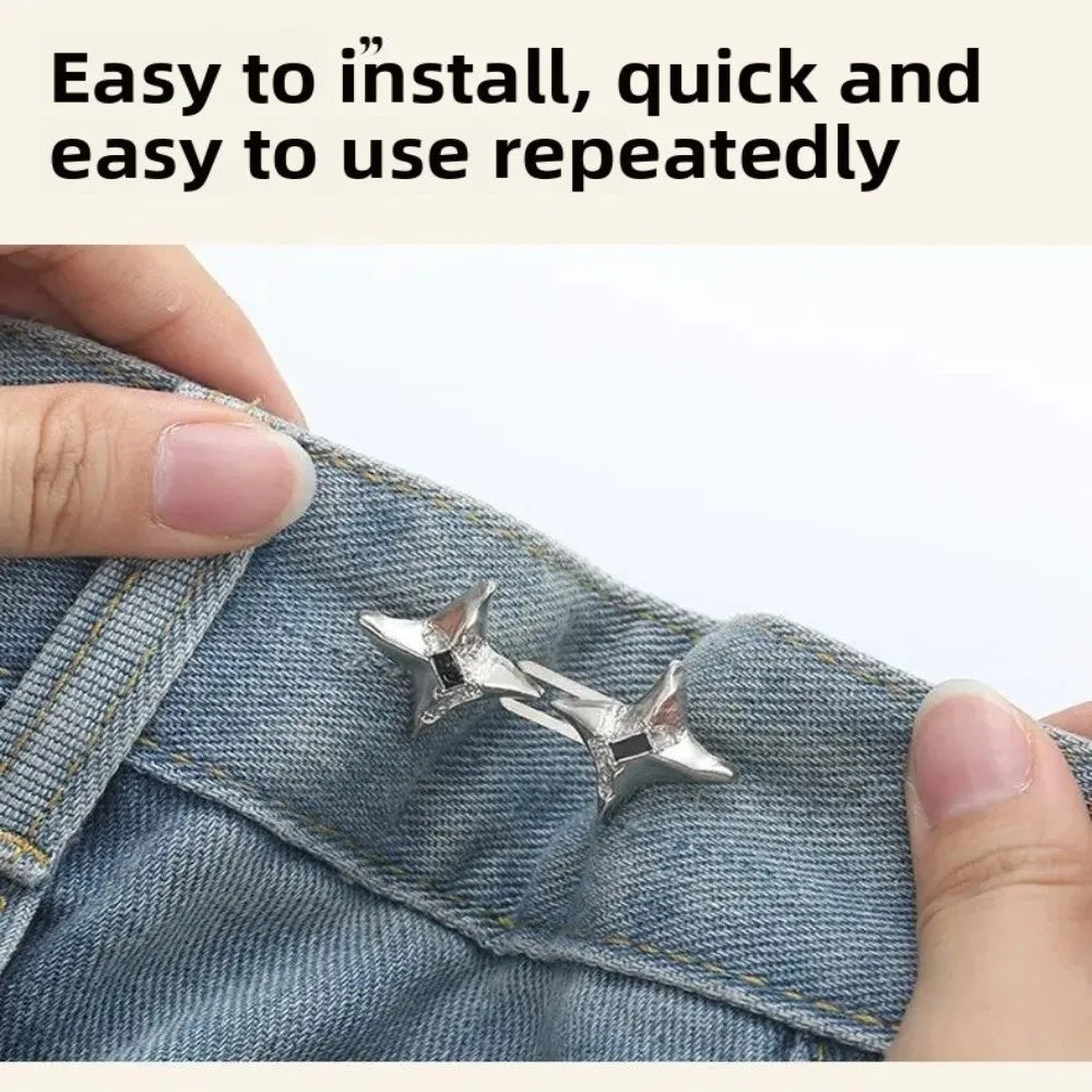 Star Adjustable Waist Buckle – Jeans Button Tightener