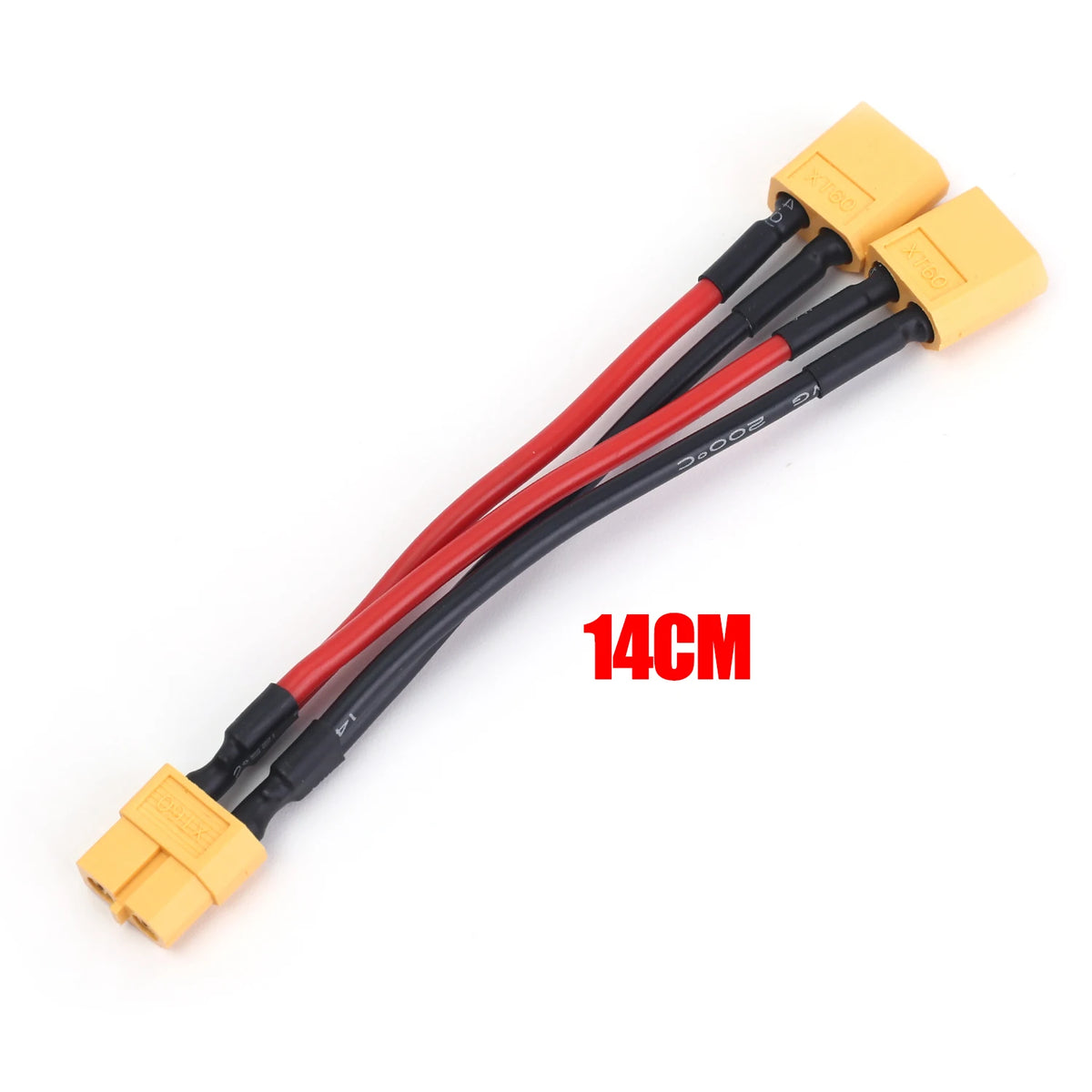 XT60 Parallel Battery Connector Y Splitter 14AWG Silicone Wire