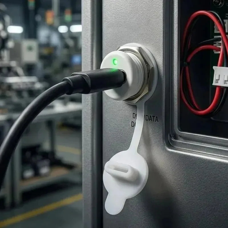 Waterproof USB-C Panel Mount Connector | Snap-In Car Dashboard