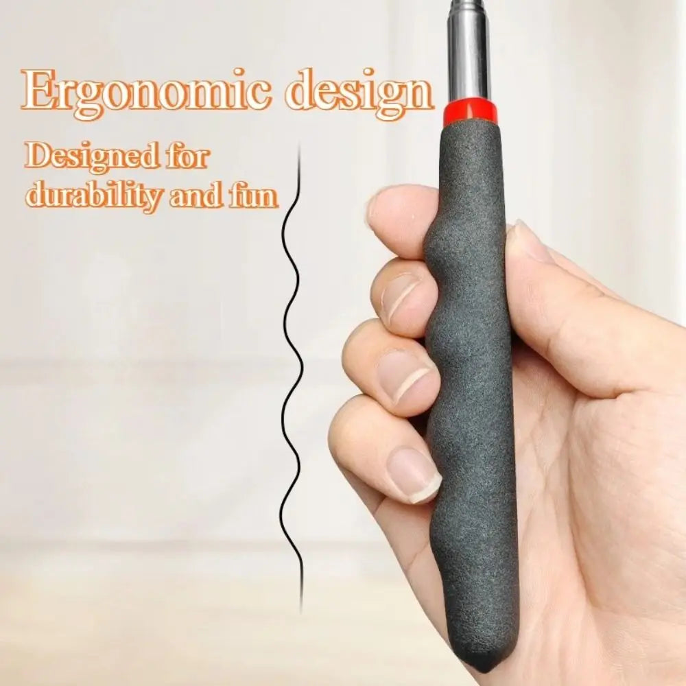 Retractable Metal Cat Wand Toy – Interactive Teaser Stick
