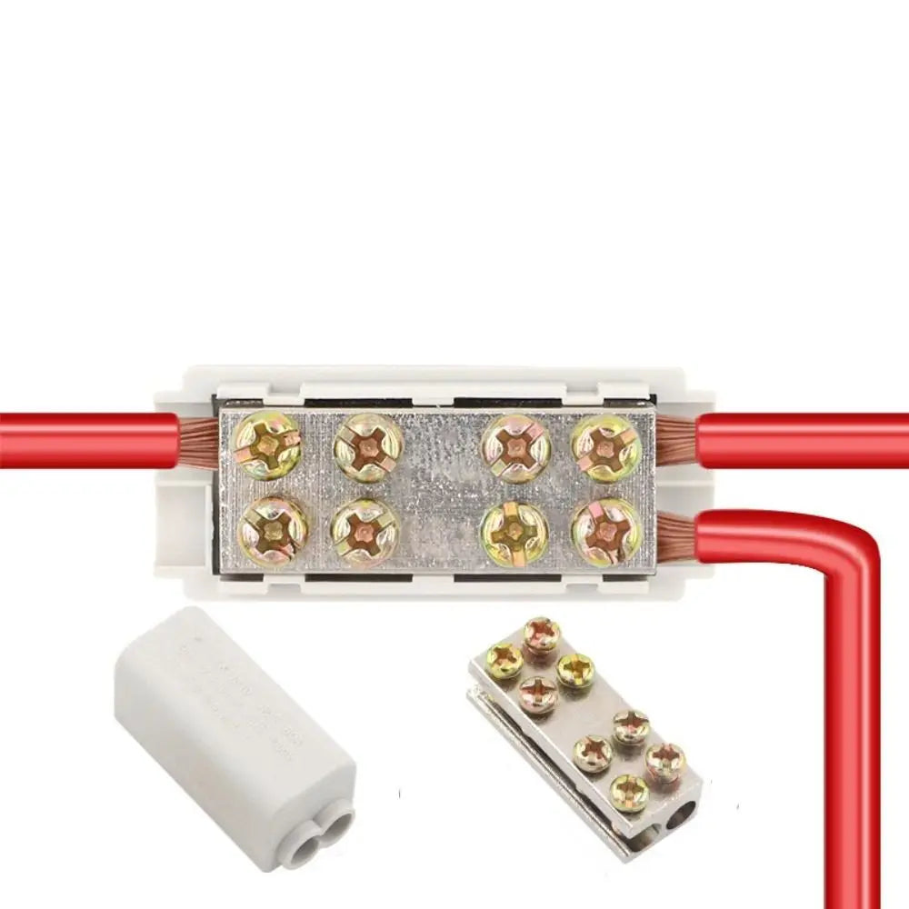 T-Type Branch Terminal Block 40A 400V Brass Wire Connector