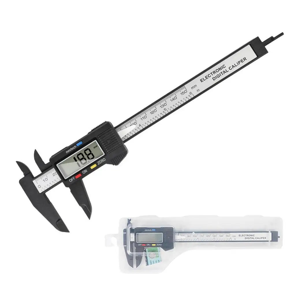 Digital Vernier Caliper 150mm LCD – Carbon Fiber Measuring Tool