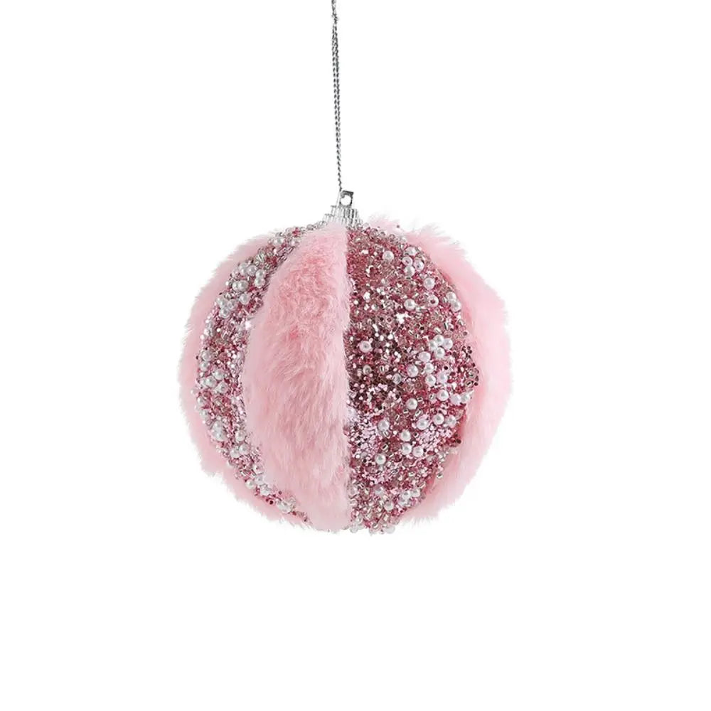 Pink Petal Foam Christmas Ball Ornament – DIY Xmas Hanging