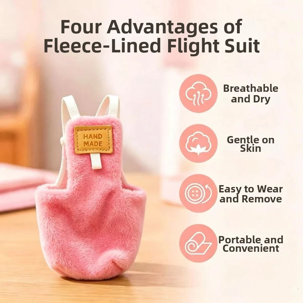 Plush Parrot Diaper Flight Suit – Washable Bird Apron