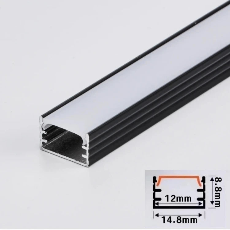 Rose Gold LED Aluminum Channel Profile U/YW Shape – Milky Cover