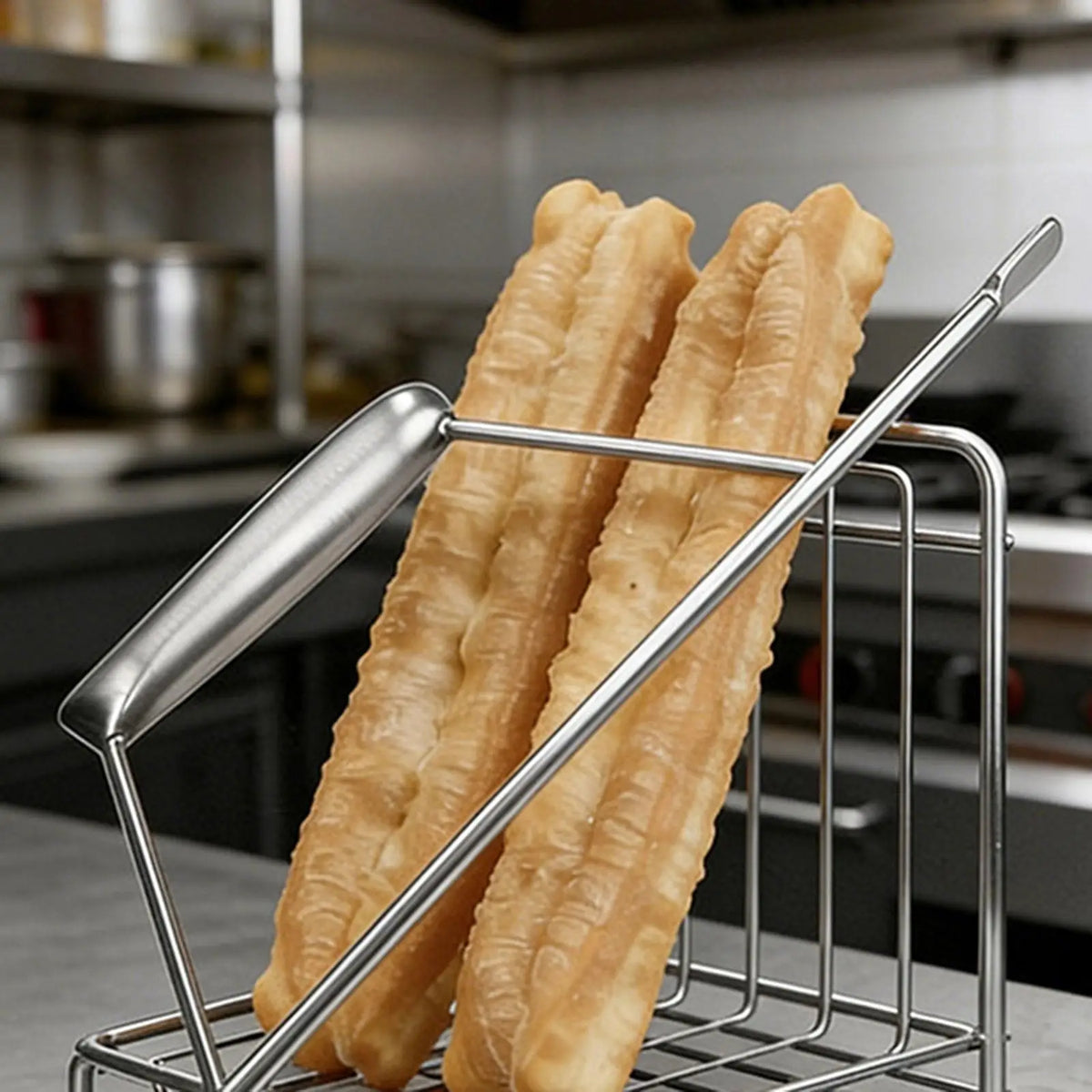 Stainless Steel Youtiao Dough Press Bar | Rolling Pin Tool