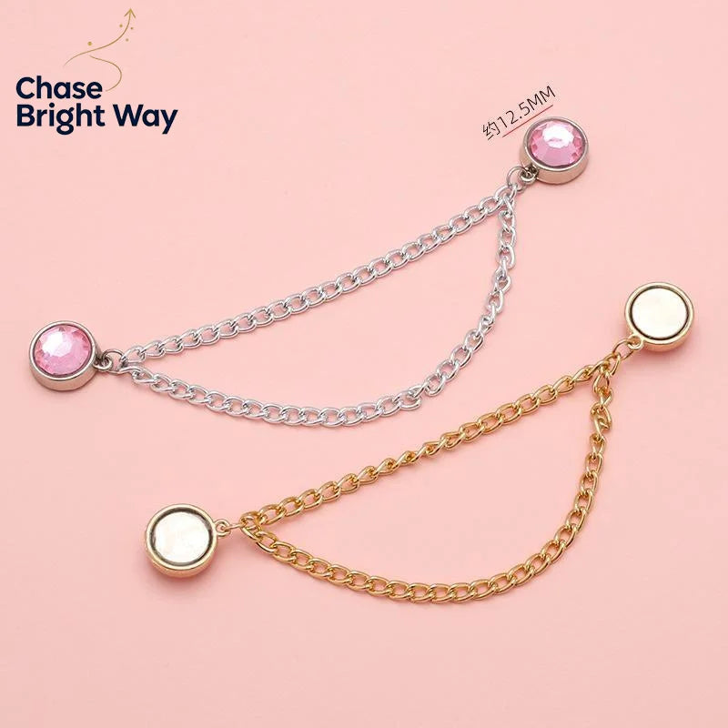 Rhinestone Magnetic Waist Cinch Clips – 2-Pc Adjustable Set