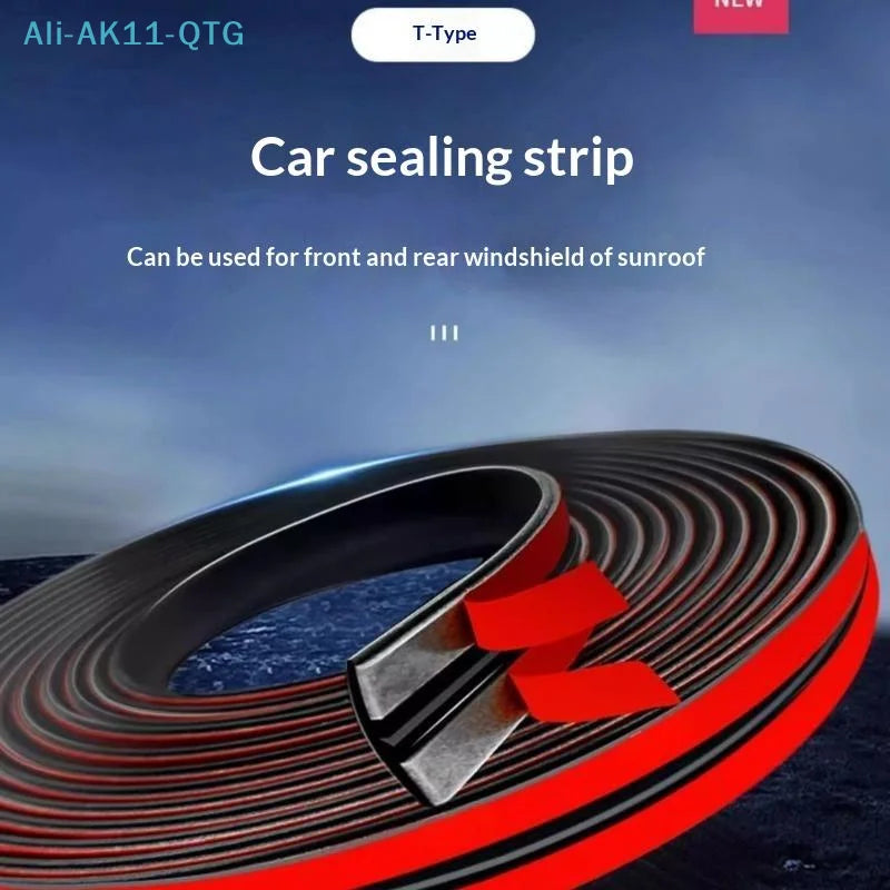 T-Shape EPDM Car Rubber Sealing Strip – Windshield & Roof Seal