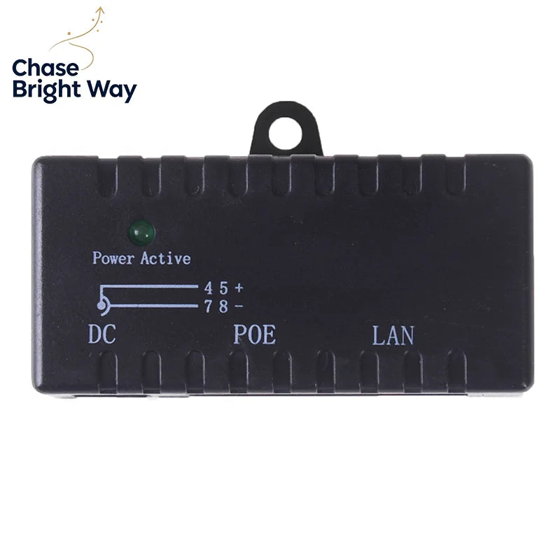 Passive PoE Injector 12V–48V for IP Camera, VoIP & AP