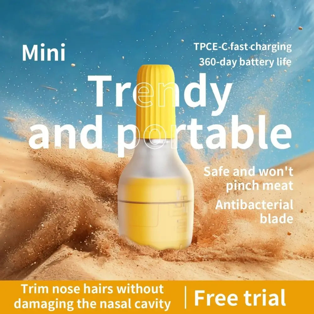 USB Rechargeable Nose & Ear Hair Trimmer – Stainless Steel