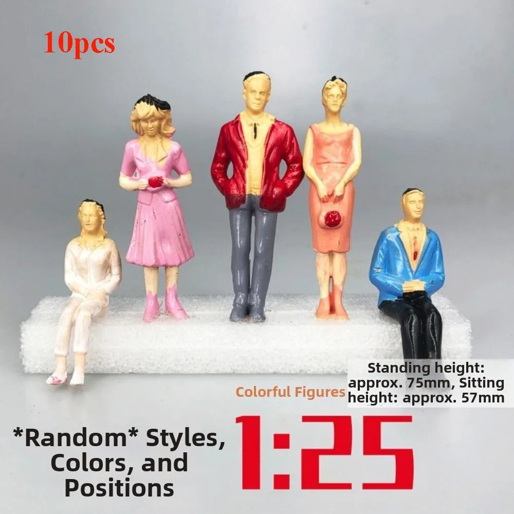 Scale Model People Figures – Assorted Poses, 10/50pcs