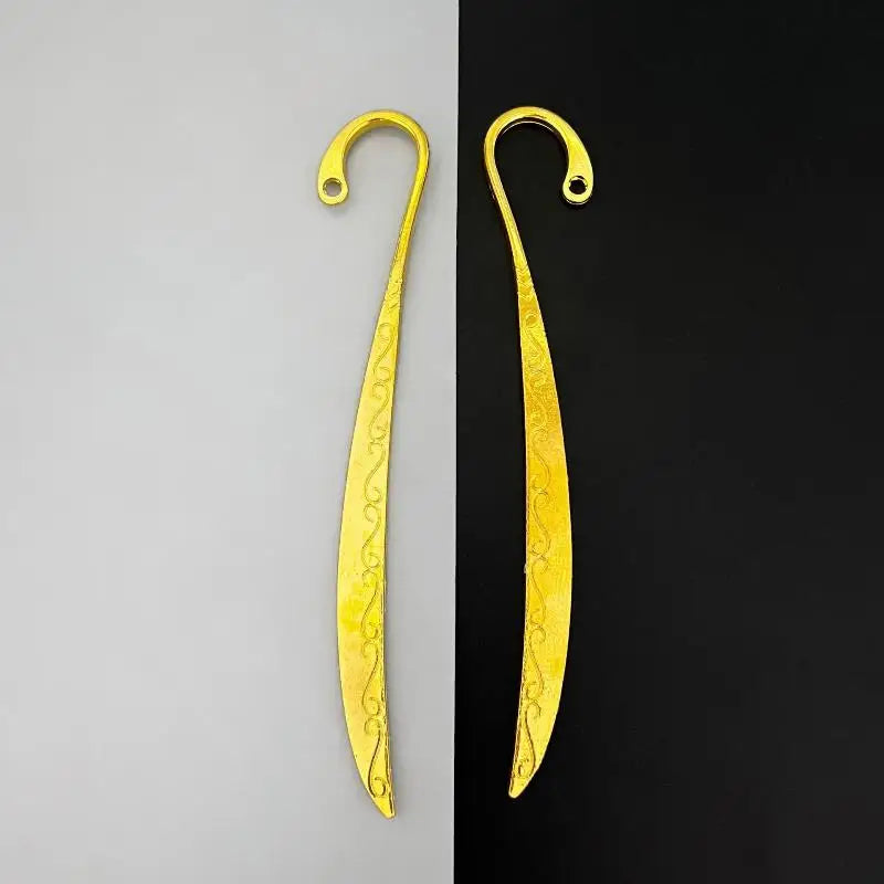 Vintage Floral Zinc Alloy Bookmarks Set – 2 Pcs DIY Craft