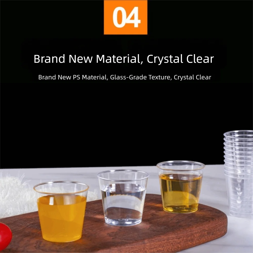 Clear Plastic Party Cups 20/50 Pack – Reusable Shot & Jelly Cups