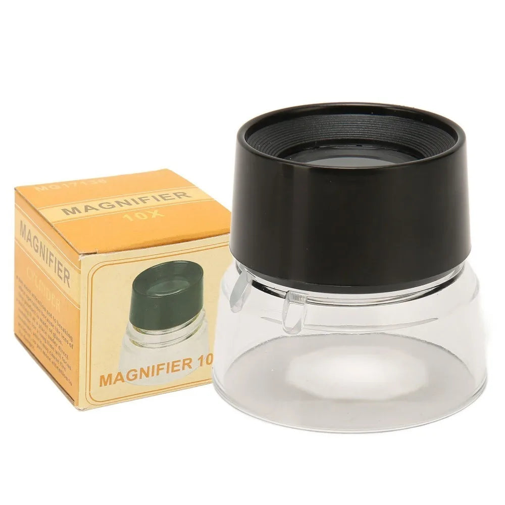 10X Stand Magnifier – Compact Cylinder Plastic Loupe 50×48mm