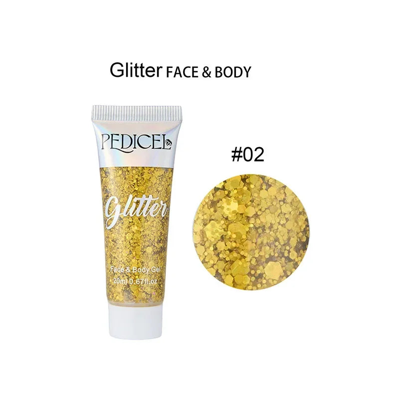 SAKSRAAR Mermaid Glitter Gel Cream – Face Body Hair Sequins