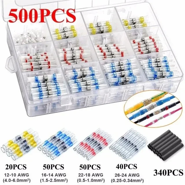 Waterproof Heat Shrink Solder Wire Connectors 50–300 Pc Set