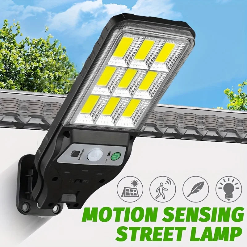 Solar Motion Sensor Wall Light – 3 Modes, IP65, COB LED