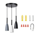 3-Light Industrial Pendant Chandelier E26 | Adjustable Cord