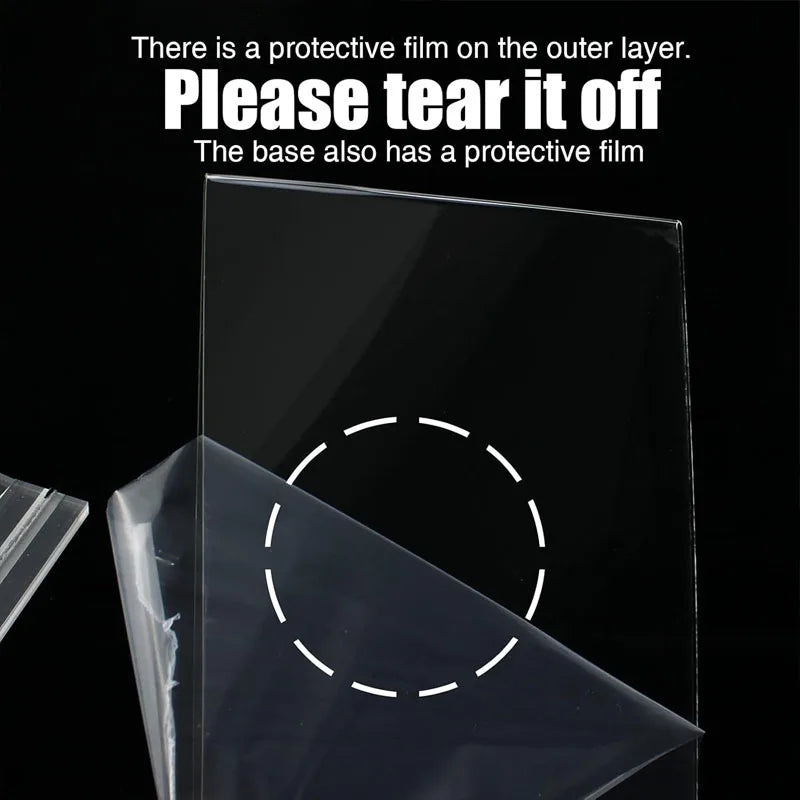 Acrylic T-Shape Octagonal Menu Card Holder Stand | Bar Restaurant