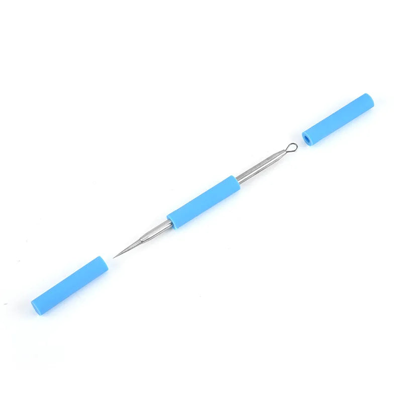 Stainless Steel Blackhead Extractor Tool with Silicone Sleeve