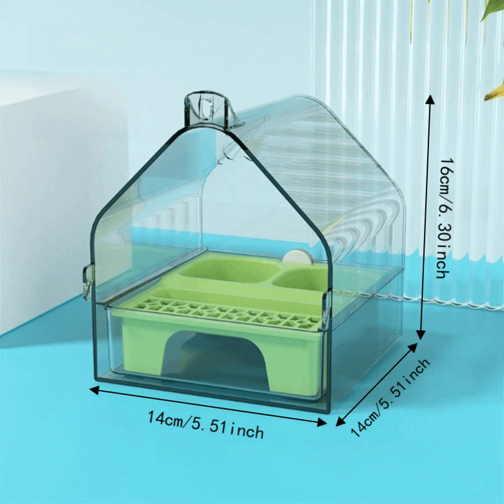 Triangular Parrot Cage Feeder Box – Spill-Resistant Easy Clean