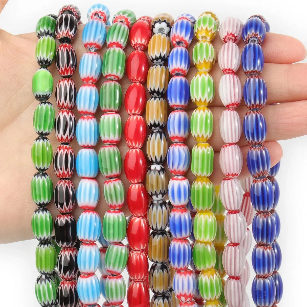 Nepal Lampwork Glass Beads 6mm – Pumpkin Shape DIY Jewelry