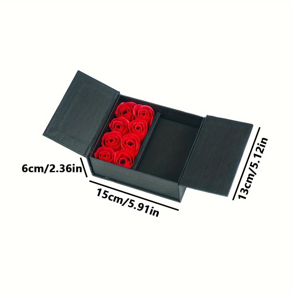 Valentine's Day Rose Flower Kraft Paper Jewelry Gift Box