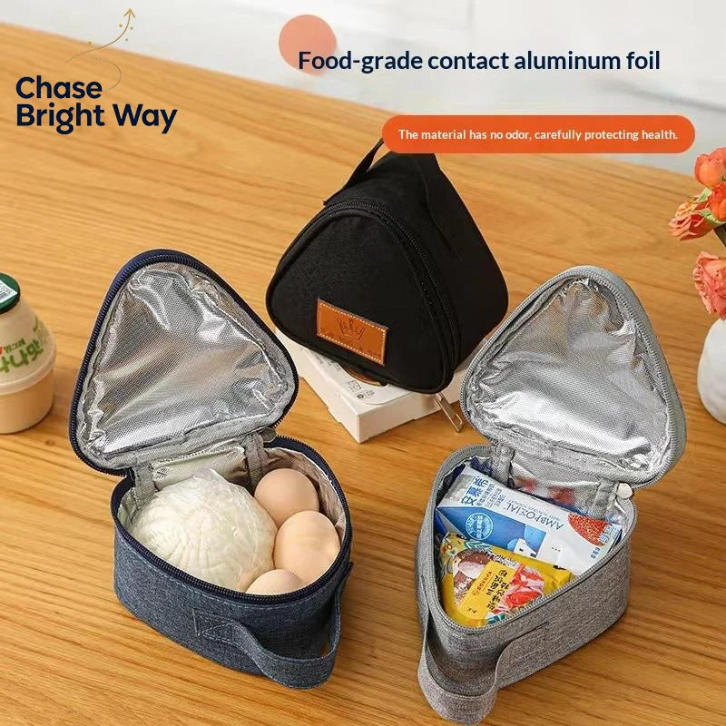 Triangle Insulated Food Bag – Thermal Pouch for Onigiri & Lunch