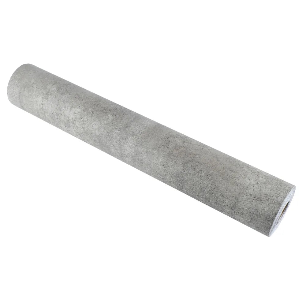 PVC Concrete Contact Paper 40x900cm | Grey 3D Textured Wallpaper