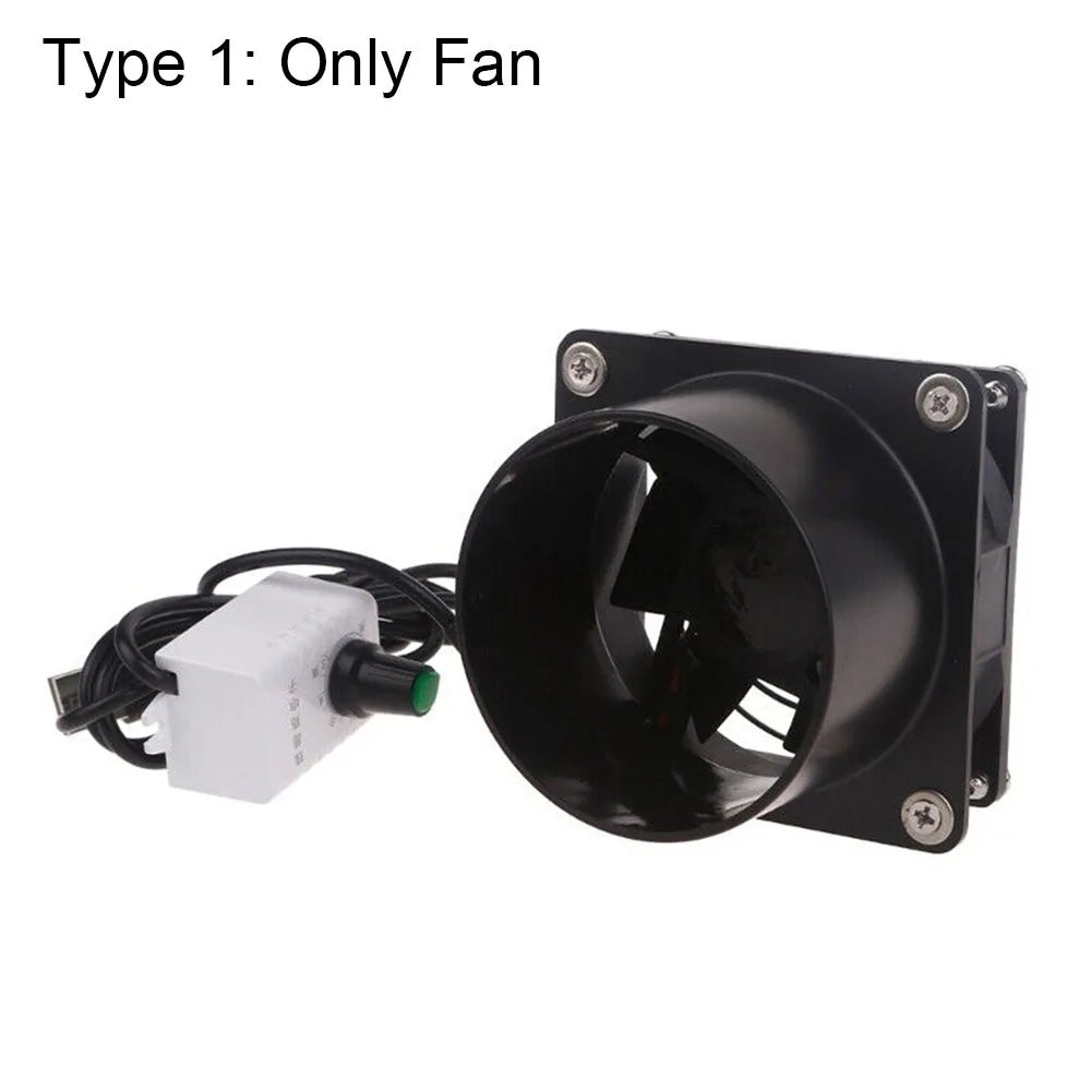 USB Adjustable Speed Exhaust Fan & Fume Absorber with Duct