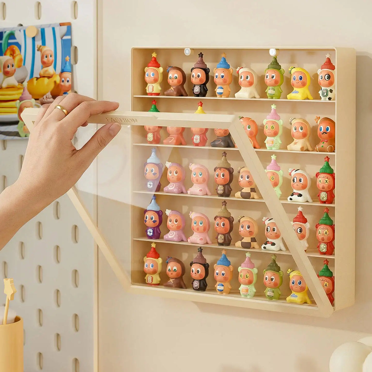 Wall Mounted Clear Display Case for Mini Figures & Collectibles