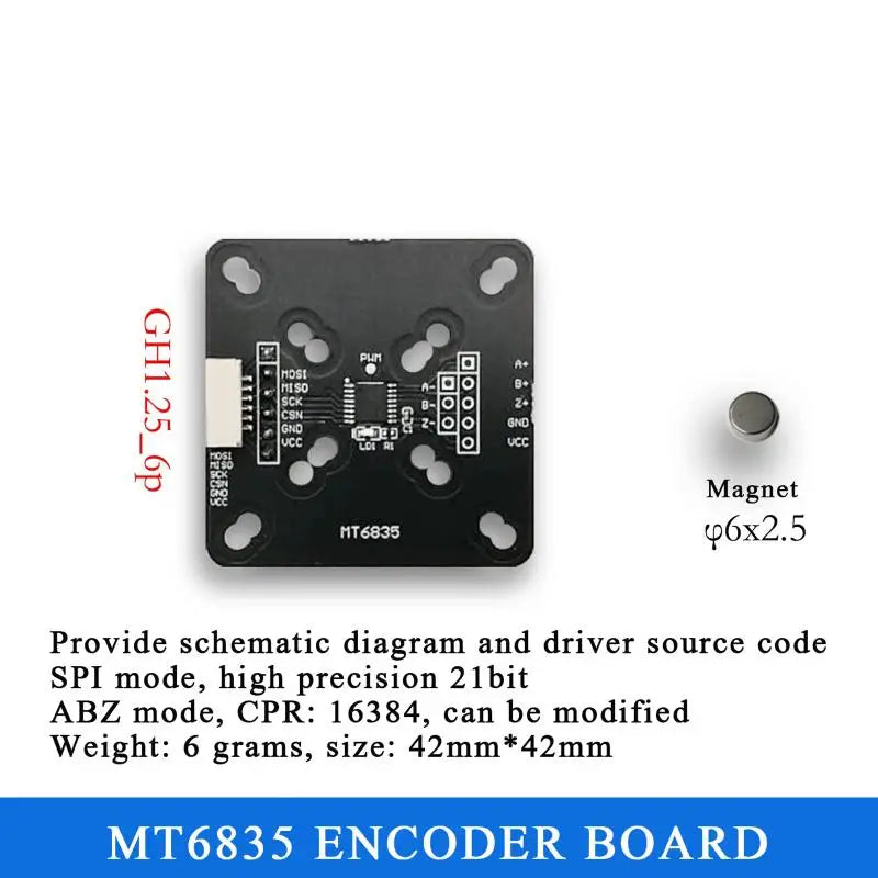 MT6835 Magnetic Encoder – 12-Bit I2C Rotary Position Sensor