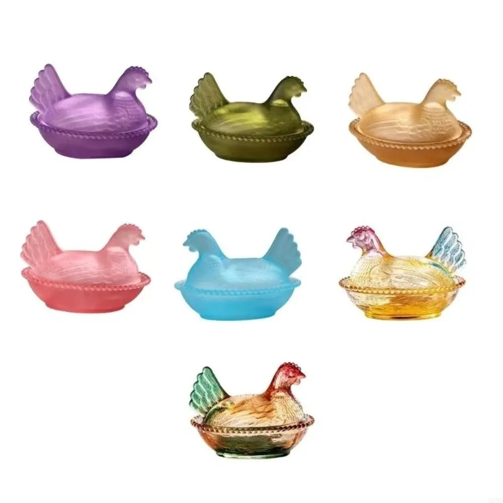 Chicken Shaped Candy Dish with Lid – Hen on Nest Decor