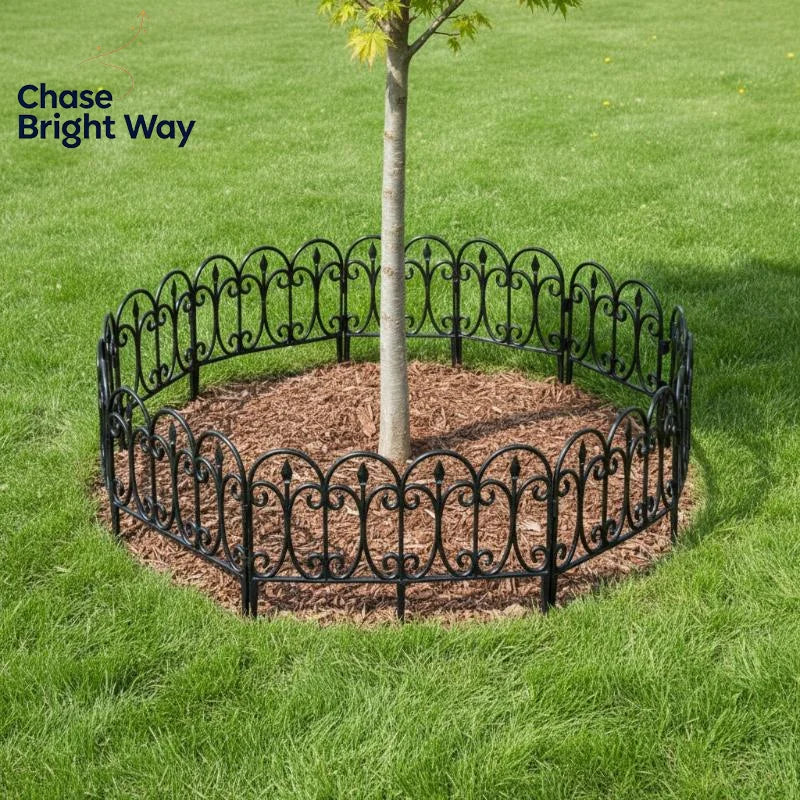 Decorative Folding Garden Border Fence – 5-Panel Set