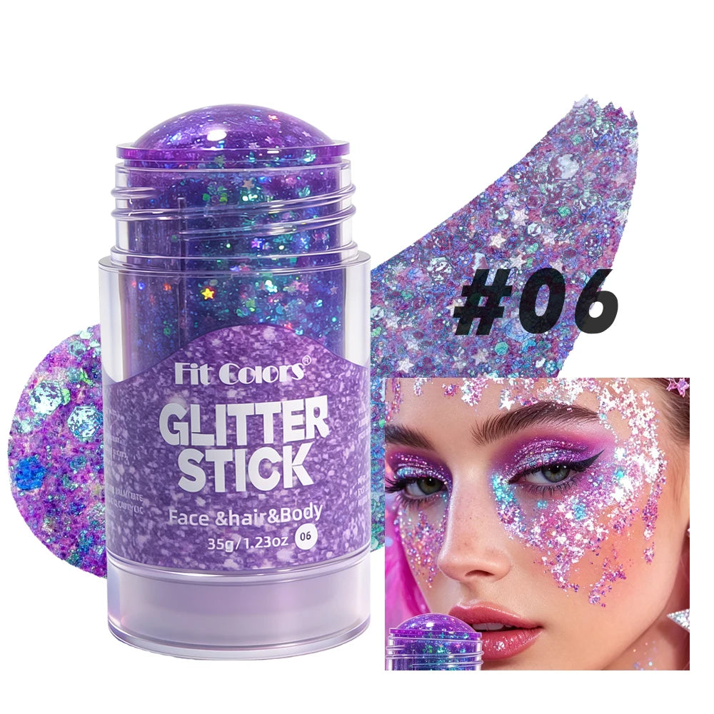 Mermaid Star Sequin Glitter Gel Stick – Body, Hair & Face