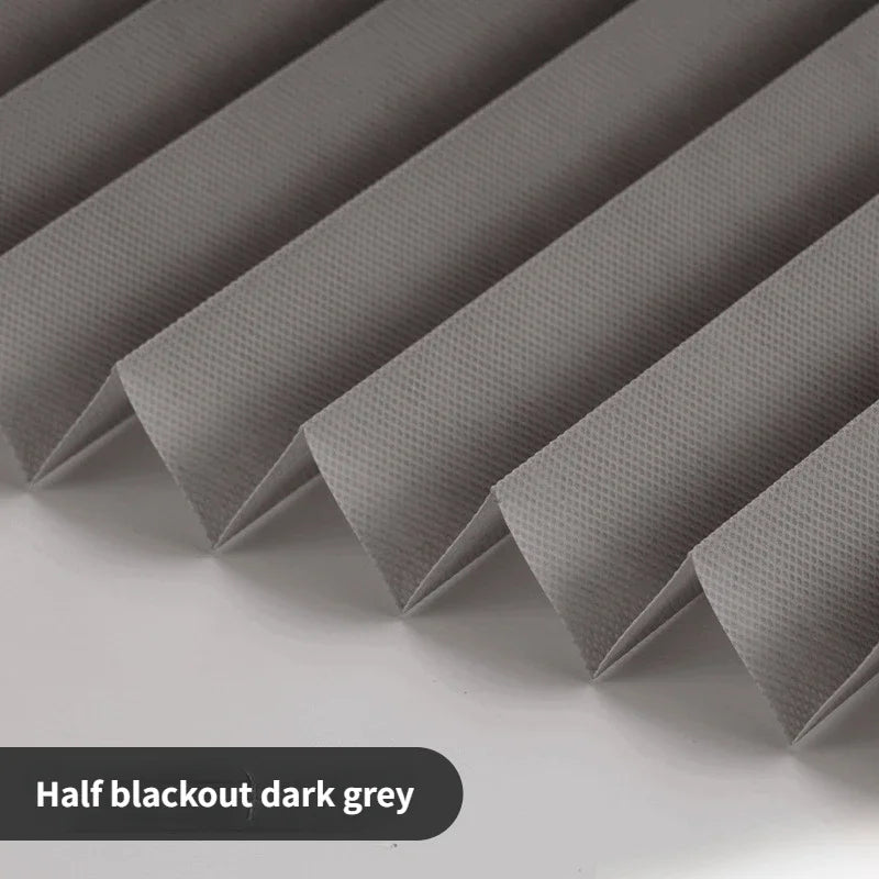 Self-Adhesive Pleated Blinds | Half Blackout Window Shades