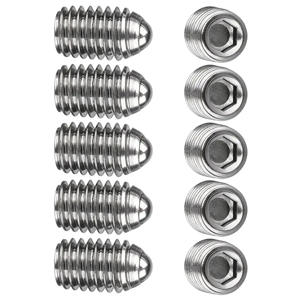 M12×25 Spring Ball Plunger Set Screws 304 Stainless Steel 10-Pack