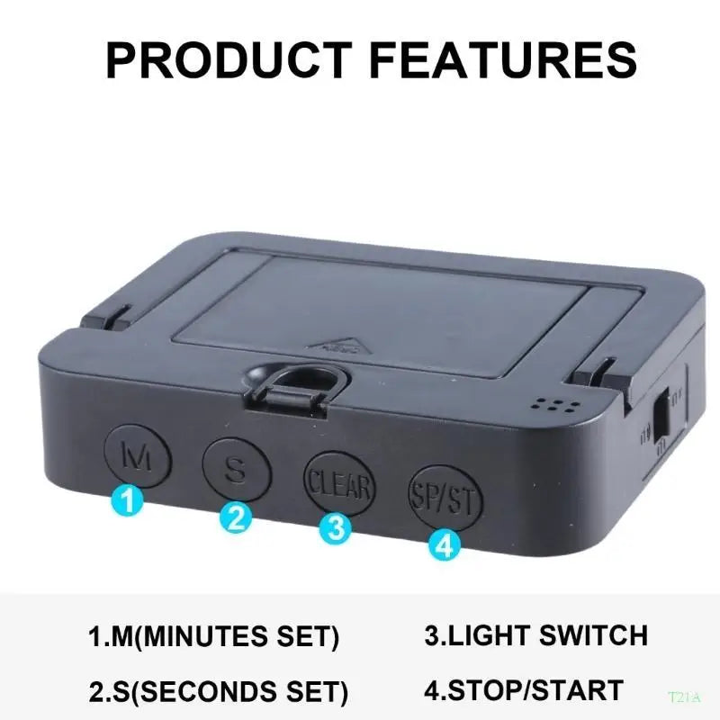 T21A Digital Count Up/Down Timer – LED Cooking & Desk Timer
