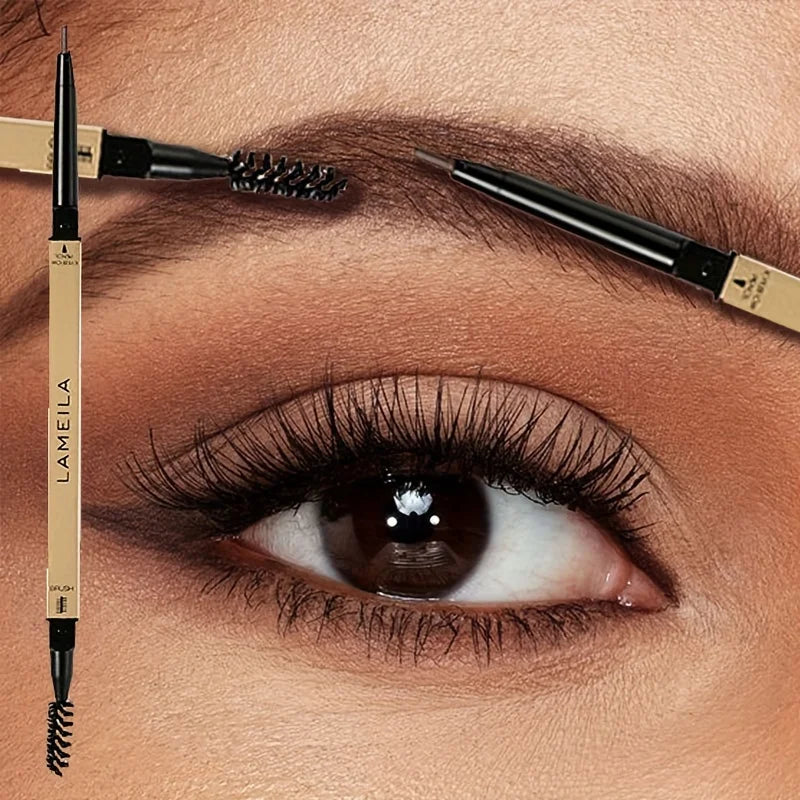 Waterproof Double-Ended Eyebrow Pencil – Ultra-Fine Tip & Spoolie
