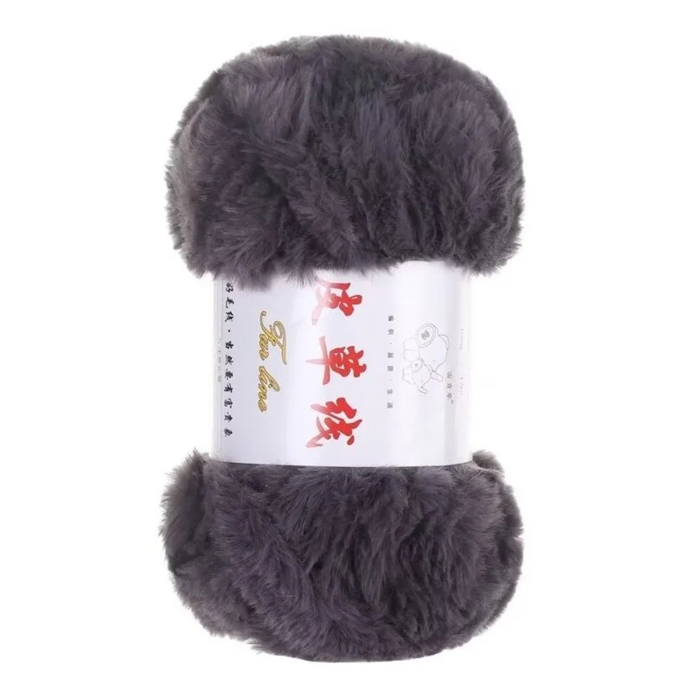 100g Faux Fur Yarn – Fluffy Chunky Anti-Pilling Knitting Yarn