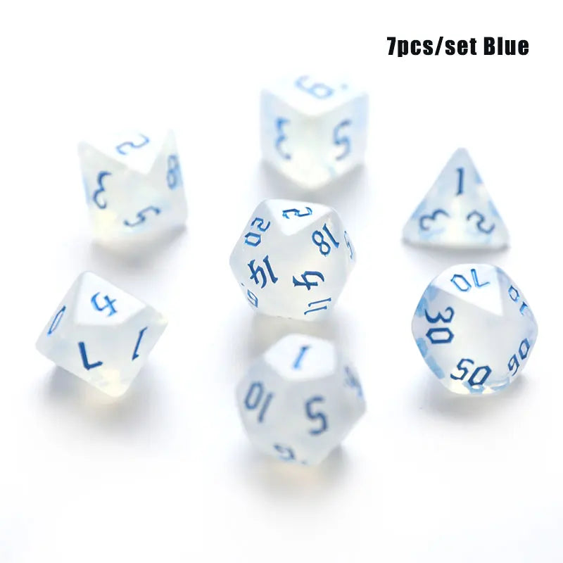 7-Piece Polyhedral Dice Set D4–D20 | DnD RPG Acrylic Dice