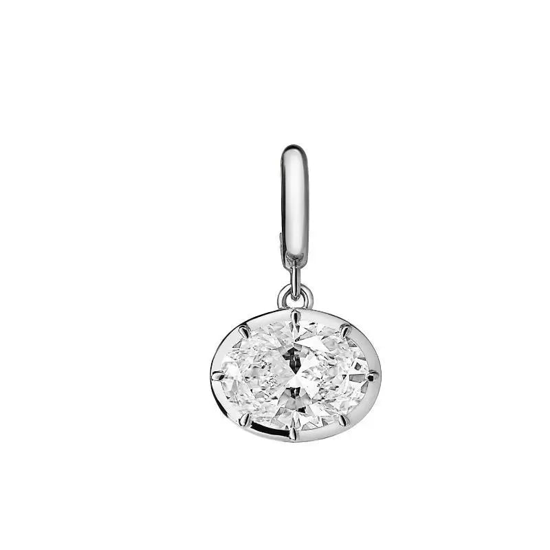 Women's Dainty CZ Pendant Necklace | Mixed Metal Bead Chain