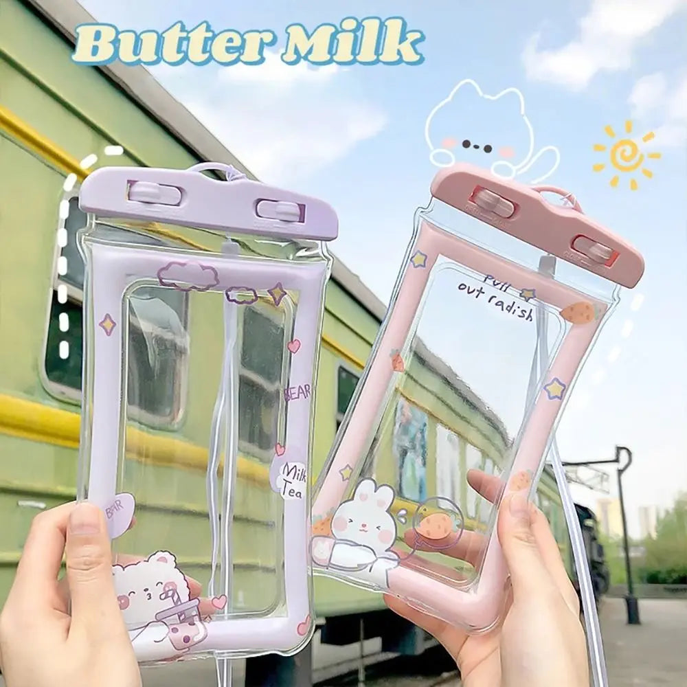 Waterproof Cartoon Rabbit Phone Bag – Shockproof Crossbody Case